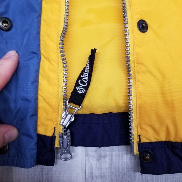 ✅Vintage Columbia Sportswear Company Jacket Women's SMALL Full Zip Yellow/Blue - Picture 11 of 14